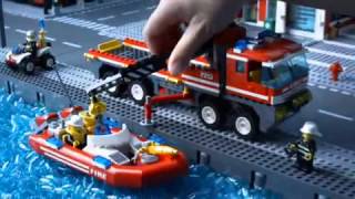 LEGO City 7213 OffRoad Fire Truck amp Fireboat [upl. by Deana186]