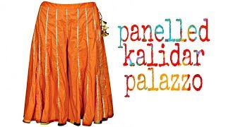 Panelledkalidarshararaskirt style Designer Palazzocutting amp stitching [upl. by Dias]