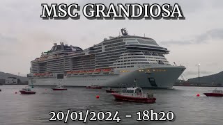 MSC Grandiosa saindo de Santos 20012024 [upl. by Latia823]