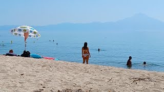 Sarti beach Chalkidiki Greece 🐠🧜‍♀️🏄‍♀️🏊⚓🌞⛱️ [upl. by Einnim]