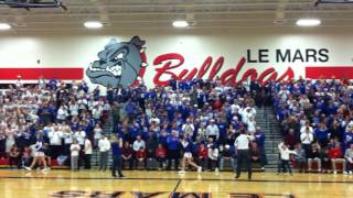 Tim Osterman of Remsen St Marys fires up the Hawks fan base [upl. by Grindlay]