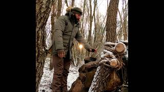 3 Days Bushcraft Winter Camping in Rain and Snow survival bushcraft camping wargehbushcraft [upl. by Anaes]