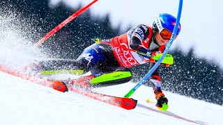 Mikaela SHIFFRIN  Slalom Run 1  Saalbach AUT  2024  2nd Place [upl. by Ikey]