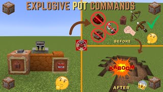 Command Block Tutorial 224 Explosive Pot Commands in Minecraft 120 [upl. by Apur]