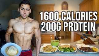 Full Day Of Eating 1600 Calories  Super High Protein Diet For Fat Loss [upl. by Hootman]