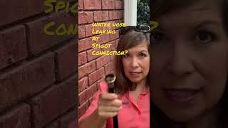 Water Hose to Spigot Leaking at Connection TappPlumbing spigot shorts [upl. by Rochette554]