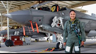 First Female F35 Pilot For Lockheed Martins Production and Training [upl. by Nikolaos]