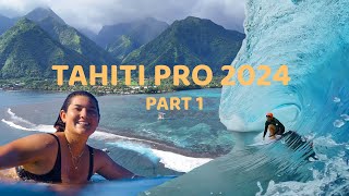 My Journey Surfing Teahupoo  TAHITI PRO 2024  Brisa Hennessy Part 1 [upl. by Riggs432]