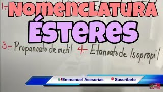 Ésteres Nomenclatura Química Orgánica Parte 2 [upl. by Huskey]