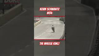 Kevin Schwantz the Wheelie King🙌💥kevinschwantz macau macaugp youtubeshort suzuki roadracing [upl. by Delmore]