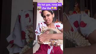 DIY बनाया है या तोड़ा है😲पहली बार रोना आ रहा है😭  How can I decorate my mirror at home shorts [upl. by Gapin]