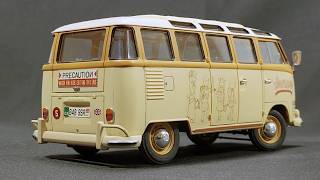 Kidsland—Hasegawa 124 1963 VW T2 Micro Bus 23Window Scale Model Van [upl. by Loseff]