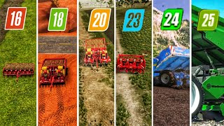 fs16 vs fs18 vs fs20 vs fs23 vs fs24 vs fs25  Sowing Machines from potato  Graphics Comparison [upl. by Fabyola]