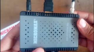 MICROMAX mm2070 mini hd Receiver unboxing amp Review [upl. by Kramer]