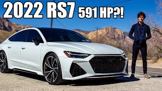 2022 Audi RS7 Review 060 Exhaust Sound  The 591HP Beast [upl. by Ifok]