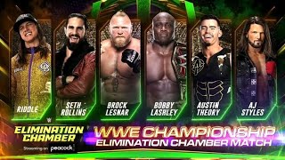 WWE ELIMINATION CHAMBER 2022 Match Card [upl. by Binetta]