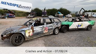 Mendips Raceway 070824  Crashes and Action [upl. by Fortunato]