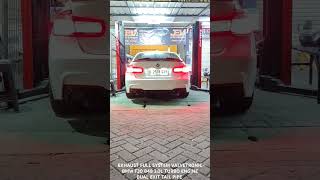 EXHAUST FULL SYSTEM VALVETRONIC BMW F30 B48  KNALPOT RACING BMW KNALPOTBMW [upl. by Llennor338]