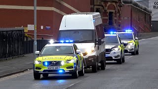 ARMED POLICE Escort Child Murderer with GUNS DRAWN from HMP Strangeways to Liverpool Crown Court [upl. by Oidale303]