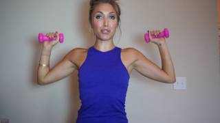 5 minute arm workout get long lean toned arms [upl. by Lacombe162]