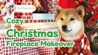 Cozy Christmas Fireplace makeover  The Chiko World [upl. by Kcoj]