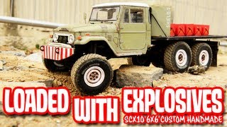 Loaded with explosives 6x6 RC SCX10 Axial Tamiya [upl. by Lentha819]