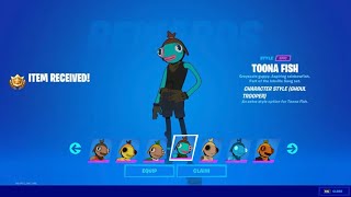 How To UNLOCK ALL Toona Fish Skin Styles in Fortnite Season 8 [upl. by Ranee]