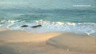 Sonido del mar relajante HD Imágenes de las olas en la playa Sound of the sea Waves Relax vistas [upl. by Awahsoj]