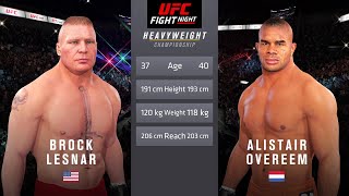 Brock Lesnar vs Alistair Overeem Full Fight  UFC 4 Fight Night [upl. by Combes257]