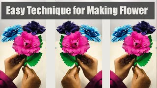 Paper Flower Crafting Secrets You Never Knew Flower craft with paper  Crafts Video [upl. by Engle]