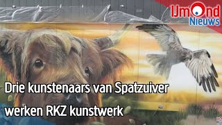 Drie kunstenaars van Spatzuiver werken aan RKZ kunstwerk [upl. by Ney]