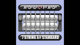 Perfect Guitar Tuner 7 String A  Bb Standard  A D G C F A D [upl. by Geno]