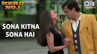 Sona Kitna Sona Hai  Hero No 1  Govinda  Karisma Kapoor  Udit N Poornima  90s Popular Song [upl. by Aneehsyt]