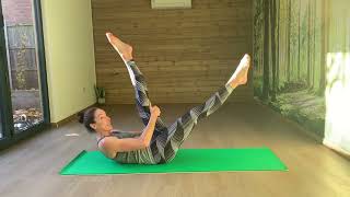 39 Single amp Double Straight Leg Stretch Criss Cross Spine Stretch [upl. by Foskett]