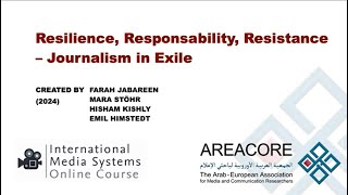 Resilience Responsibility Resistance  Journalism in Exile [upl. by Elumas]