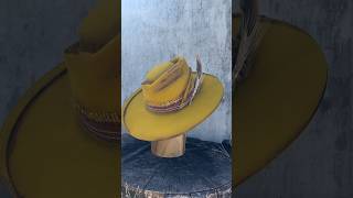 Lemon drop top hatter hatmaker customhat artist millinery nashville handmade arianagrande [upl. by Inalaehak]