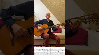 Der Mond ist aufgegangen classical guitar notes and TAB shorts [upl. by Florrie]