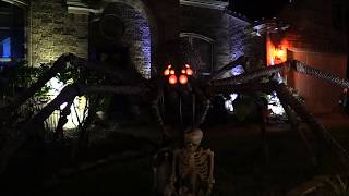 Hambleton Halloween Light Show 2019 Boris the Spider [upl. by Lorrimer661]