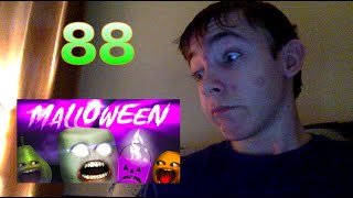 Reaction to Annoying Orange Malloween  ONE MORE SHOCKTOBER VID [upl. by Nonnel]