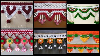 Crochet toran Design woolen Door Hanging Toran making ideasbandhanwar design [upl. by Stanwin982]