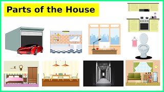 Parts of a House Learn Different Parts of the House in English House vocabulary [upl. by Aynekat164]