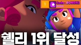 근본 브롤러 쉘리 1위 달성해버렸습니다😎 7684 올캐릭1위도전 [upl. by Radu]