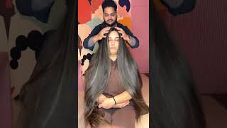 Ash Blonde highlights hair haircoloring trending viralshort shorts jabalpur saloon [upl. by Hooper]