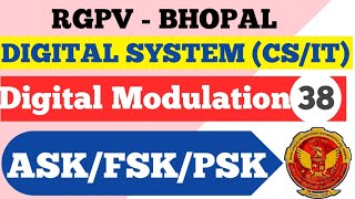 Digital Modulation  ASKFSK amp PSK  Digital System RGPV BTech 3rd Semester [upl. by Lomasi880]