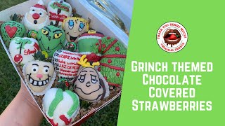 Grinch Chocolate Covered Strawberries  How to  Step by step [upl. by Earazed]