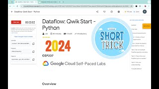 2024 Dataflow Qwik Start  Python  qwiklabs  GSP207  With Explanation🗣️ [upl. by Gingras]