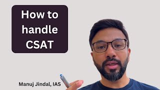 How to pass CSAT easily for UPSC IAS Exam  GET OVER THE FEAR  Manuj Jindal IAS [upl. by Piane852]