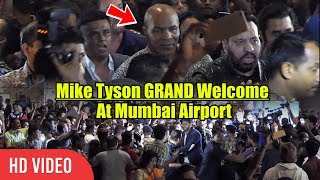 Mike Tyson GRAND Welcome By Shera At Mumbai Airport  Kumite 1 League [upl. by Rodolph]