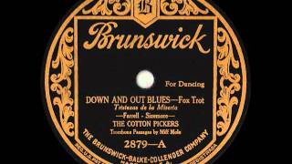 The Cotton Pickers Orig Memphis Five DOWN AND OUT BLUES 1925 [upl. by Yrret]