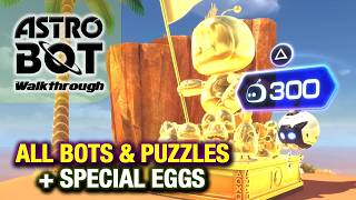 Astro Bot Crash Site Walkthrough All Bots Puzzle Pieces  VIP Eggs [upl. by Rexanne]